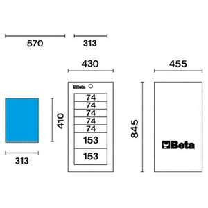 BETA - 038000082 Cofre de herramientas vacío-EAN 8014230448657 CAJONES DE METAL CAJONES DE TALLER - Product Image 4