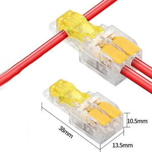 Conector Rápido sin Tiras, Empalme en T de Inserción Rápida, 1 Entrada 1 Salida, Terminal de Cable Rápido sin Herramientas, Transparente, de PC y Cobre con Bloqueo - Product Image 2