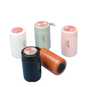 BPA FREE 260ml Travel Reusable Mini Pocket Vacuum Tumbler Insulated Thermos Coffee Cup Mug Bottle Flask with Scalable Handle