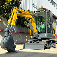 Envío Gratis, Mini Excavadora con Certificación CE/EPA, Micro Excavadora de 3 Toneladas, Excavadora Compacta Hidráulica con Cucharón