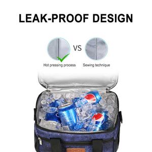 Sac isotherme de pique-nique et de voyage 15L en tissu Oxford 600D avec logo personnalisé, bandoulière et compartiment repas thermique - Product Image 4