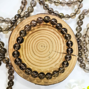 Haute Qualité Naturel Polissage 8mm Cristaux Pierres De Guérison Bracelet Quartz Fumé pour <span class=keywords><strong>Gif</strong></span> - Product Image 4
