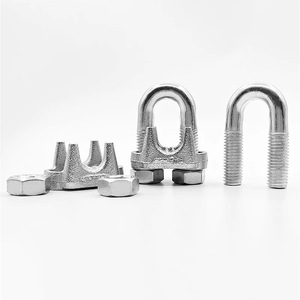 Clips de cuerda de alambre maleable tipo EE. UU. De alta calidad DIN741 Eslingas de elevación de zinc galvanizado Bolsa embalada - Product Image 1
