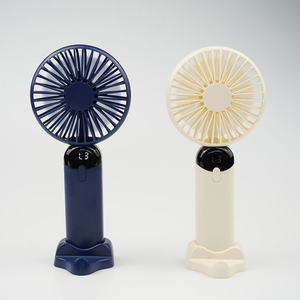 6-Speed <strong>LED</strong> Handheld <strong>Fan</strong> - <strong>USB</strong> Rechargeable Mini <strong>Desk</strong> <strong>Fan</strong> <strong>with</strong> Digital Display, Portable &amp; Customizable - Product Image 1