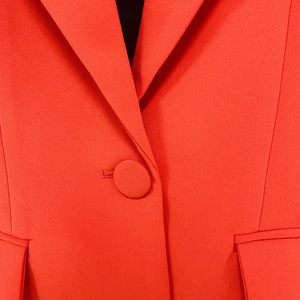 Conjunto de Blazer y Pantalón Casual para <span class=keywords><strong>Mujer</strong></span>, Dos Piezas, Color Degradado Tejido Personalizado, Corte Ajustado, Elegante, para Oficina - Product Image 4