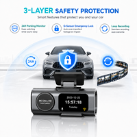 Caméra embarquée 4K avant et arrière 1080P WiFi, enregistreur de conduite, surveillance de stationnement 24h/24, capteur G, enregistrement en boucle et contrôle par application