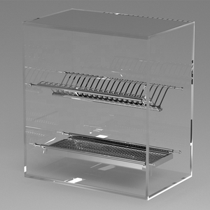 Modern 2-Tier Stainless Steel Dish <b>Drying</b> <b>Rack</b> Built-In Kitchen Cabinet Organizer & Accessories Storage Tableware Storage <b>Rack</b> K - Product Image 3