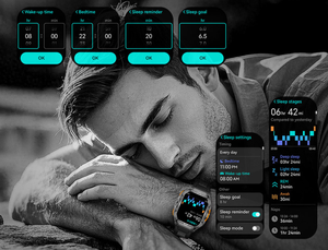 X5 Smart <b>Watch</b> 1.96'' AMOLED Dual-Frequency GPS 5ATM Square Design Silicone Magnetic Sleep Fitness Tracker 100+ Sports Modes - Product Image 5
