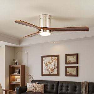 Ventilador de techo de madera maciza de estilo vintage con 3 aspas, motor de cobre, regulación gradual de la intensidad para sala de estar y comedor - Product Image 3