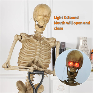 Decoración Animada de <span class=keywords><strong>Halloween</strong></span>: Esqueleto Fantasma Grande Brillante con Sonido, Eléctrico y Mecánico, <span class=keywords><strong>para</strong></span> Escenas de Habitaciones Encantadas - Product Image 2