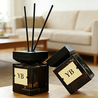Bouteille diffuseur de parfum à roseaux personnalisée et emballage, bouteille diffuseur de parfum fantaisie, bouteille diffuseur de parfum en verre