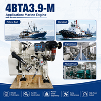 Moteur diesel marin turbocompressé refroidi par air SCDC CUMS 4BTA3.9-M100 100 CV 2200 tr/min 4 cylindres pour yacht et petit bateau de pêche