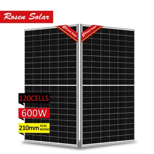 Longi-módulos solares de 600w, 605w, media célula, 120 células