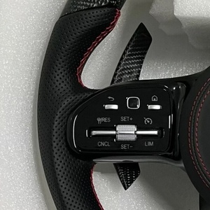 Accessoires de voiture de volant en cuir personnalisés pour Mercedes Benz W203 W205 W222 W213 W212 Cls <span class=keywords><strong>Gle</strong></span> Glc E46 E63 <span class=keywords><strong>E53</strong></span> C63 <span class=keywords><strong>AMG</strong></span> - Product Image 4