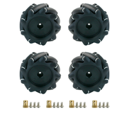 Collection de roues Mecanum pour voiture robot 65mm 68mm 80mm compatible avec les kits robotiques N20 TT Motor