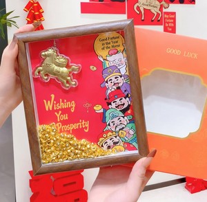 Autocollant de téléphone personnalisé en feuille d'or pur 999, porte-bonheur, cadeau d'affaires - Product Image 5