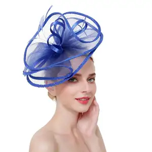 2021 Latest stylet Wedding fashion hat Fascinator Hats women hats church lady sinamay