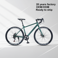 Vélo de route 700C en acier Hi-ten, 21 vitesses, freins à disque, pour adultes, prix compétitif, fabriqué en Chine