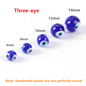 6mm 8mm 10mm 12mm 14mm aspecto Vintage turco azul <span class=keywords><strong>mal</strong></span> de ojos bola cuentas de cristal para joyería artesanía pulsera pendientes - Product Image 2