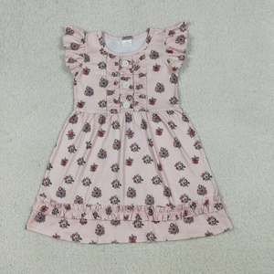 <span class=keywords><strong>Robe</strong></span> d'été pour filles de 3 à 16 ans, <span class=keywords><strong>robe</strong></span> décontractée à manches bouffantes, <span class=keywords><strong>robe</strong></span> florale vintage pour petite fille - Product Image 4