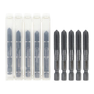 Machos de Roscar Neumáticos de Acero de Alta Velocidad con Vástago Hexagonal y Ranura Recta M3-M12, Machos para Destornillador Neumático, Machos de Máquina Negros para - Product Image 4