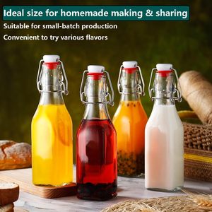 Bottiglie di vetro da 250 <span class=keywords><strong>ml</strong></span> (8 oz) con tappo a chiusura ermetica per birra fatta in casa, kombucha, kefir, estratto di vaniglia, olio, aceto - Product Image 5