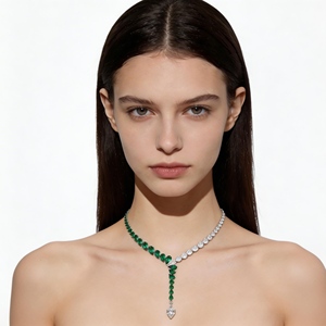 Collier unisexe en argent 925 plaqué or, motif serpent <span class=keywords><strong>Chopin</strong></span>, avec pendentif goutte d'eau et diamant, bijoux Dan - Product Image 1