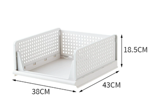 Çok fonksiyonlu istiflenebilir depolama sepeti Bin taşınabilir ev depolama organizatör katlanabilir giysi çekmece saklama kutusu YM-509-<span class=keywords><strong>2</strong></span> - Product Image 4