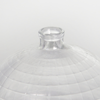 Pot cosmétique sphérique 50g en verre transparent blanc avec texture grille, pour crème, parfum solide, logo personnalisé