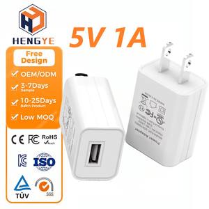 Adaptateur secteur USB de haute qualité certifié CE FCC SAA, prise EU US, charge rapide 5W, <span class=keywords><strong>chargeur</strong></span> mural 5v 1a blanc en vrac Aus - Product Image 1