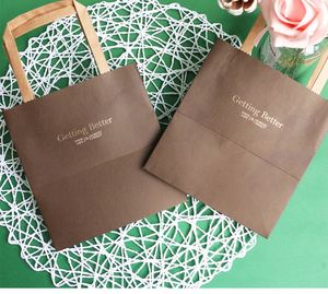 Wholesale Custom With Logo Fashion Recycled <b>Reusable</b> Hand Bag Gift Bag Cardboard Packaging Brown for Shopping Kraft Paper Bag - Product Image 2