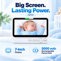 Kit Monitor Bayi 7 Inci 1080P Dual Mode dengan Kamera, Layar Orang Tua, Dua Adaptor Daya, Kabel USB, dan Buku Panduan Pengguna ABM790S