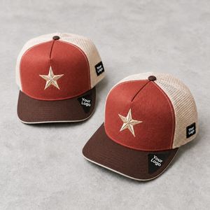 Gorras Trucker Lisas con Malla Trasera, Gorras Snapback con Logotipo Personalizado Bordado, Visera Curva Ajustable, Proveedor Mayorista - Product Image 1