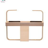 Table de manucure moderne de luxe en blanc et or avec lampe réglable