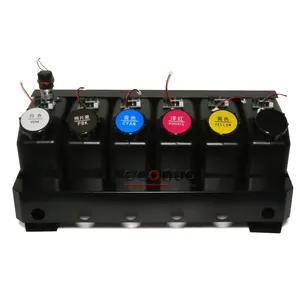 Piezas de repuesto para tanque de tinta a granel, sistema de tinta a granel de 6 colores con Sensor de nivel de tinta/Panel de Control de alarma/agitador