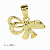 À la mode Bowknot Cubique Zircone Charme Pendentif 18K Plaqué Or Collier Bracelet DIY À La Main Fabrication De Bijoux Accessoires Fourniture
