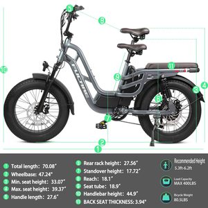 Bicicleta Eléctrica Libra de 750W, 48V, 20Ah, con Batería de Litio, 7 Velocidades, Doble Suspensión, Frenos de Disco Mecánicos, Motor Trasero Electrónico de Alta Velocidad y Larga Duración - Product Image 1