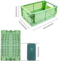 Panier de rangement de petite taille en stock caisse de rangement pliable en forme de rectangle pliable en plastique durable et fiable usine directe