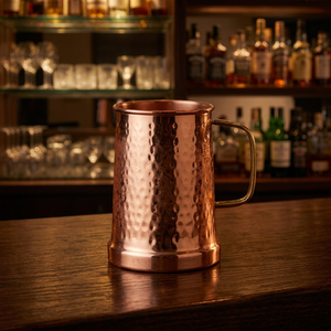 New Elegance Extra <b>Large</b> Moscow Mule Carbon Steel <b>Mug</b> Mirror Polished Lid Eco-Friendly Hand-made Decorative Metal Beer Vacuum - Product Image 1
