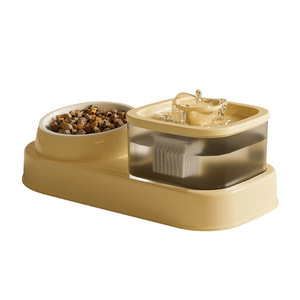 Dispensador automático para gatos Separación seca y húmeda Alimentador de agua para perros integrado dos en uno Suministros universales para mascotas - Product Image 5