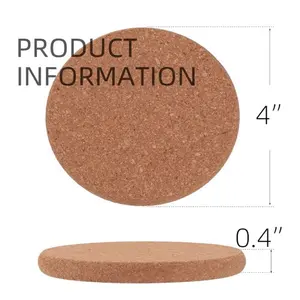 High Quality Promotional factory cheap cork coaster circles round cork pad