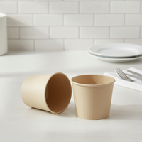 Bol à salade avec gobelet en papier monocouche, logo couleur personnalisable, résistant à l'eau et compatible avec le couvercle