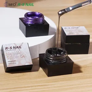 RS NAIL Own Brand UV LED 5g/15g/30g/40g/50g Metal lines Gel Polish Metal Spider Gel Drawing Gel