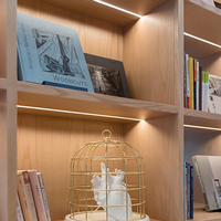 Mini profilés LED ultra-minces en aluminium pour éclairage encastré invisible avec diffuseur laiteux pour armoires, étagères et panneaux