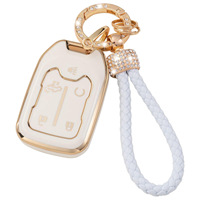 Relyus Soft TPU Key Fob Cover pour Ford F150 Key Shell 4-5 Buttons Protective Car Key Case Compatible Focus Keychain Longe