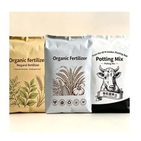 Sacs en papier kraft biodégradables écologiques avec logo personnalisé, résistants à l'humidité, pochettes verticales, couleur personnalisée pour l'emballage d'engrais organiques