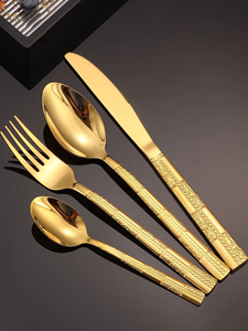 High-end Stainless Steel Western Tableware Knife Fork Spoon Set <b>Mirror</b> Polished Luxury Hotel Cross-border Steak Knife - Product Image 4