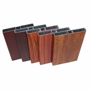 Tube carré/latte en aluminium de grain de bois de revêtement en métal de grain de bois de déflecteur en aluminium d'usine pour la décoration de mur extérieur - Product Image 4