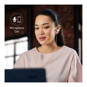 Auriculares con cable intrauditivos estéreo blancos USB tipo C con micrófono - Product Image 2