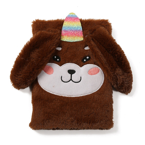 New Creative A5 Color Cartoon <b>Diary</b> Loose-Leaf Printed Cute Animal Cover Furry Plush Gift Notebook for Kids - Product Image 1